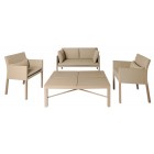 Majestic set : 1 sofa - 2 armchairs - 1 coffee table