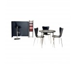 After Black set : 3 Grace chairs + 1 Brummel table + 1 Coque barstool + 1 Bergan counter + 1 Dupont display