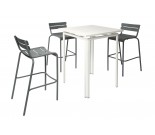 Costa club set : 3 Luxembourg barstools + 1 Costa high table